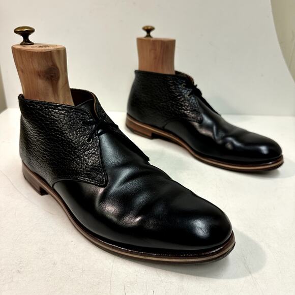 NEW HEELS Rancourt & Co. x Helm Bison Black Calf Chukka Boots Maine USA 13 D main image 8